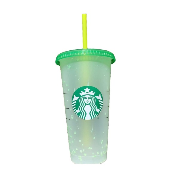 Green Starbucks Green and White Tumbler - Picture 1 of 2